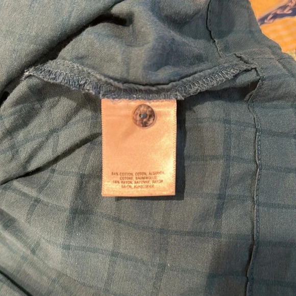 Maeve by Anthropologie Teal Button-Down Sleeveless Top - Picture 5 of 6